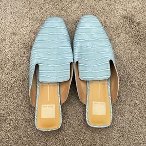 Dolce Vita Bree Blue Croc Mules